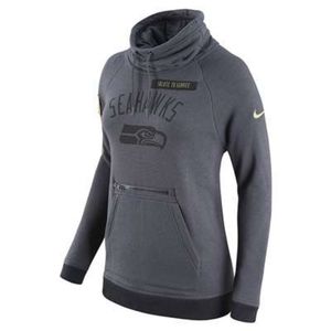 Seahawks salute to service cowl neck sweatshirt